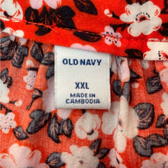 Old Navy Floral Blouse - Red and White - Picture 6 of 7
